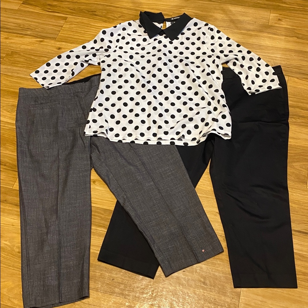 BUNDLE: Counterparts & Worthington’s Ladies Black and Gray Capris; BOGO